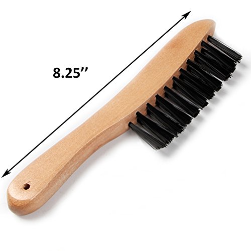 OESS Billiard Pool Table Rail Brush Oak Finish Wooden Handle Nylon Bristles Set - Thumbnail 2