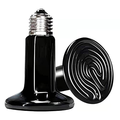 2 Pack Reptile Heat Lamp Terrarium Ceramic Heat Bulb Infrared Heat Emitter No Light No Harm for Pet Heater Reptile Brooder Coop Lizard Turtle Snake Chicken Aquarium Amphibian (100)