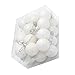 SODIAL(R) Ornament Ball 24Pcs Chic Christmas Baubles Tree Plain Glitter Xmas Ornament Ball Decoration White