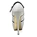 getmorebeauty Women's White and Black Stiletto Sexy Shoes High Heels (US 8, White)
