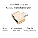 Micro Male OTG to USB Female Adapter with 3FT Micro USB Cable,CA Nylon Braided High Speed Micro USB Charging Cord Android Fast Charger Cord for Samsung Galaxy S7 Edge/S6/S5/S4 and more-Gold
