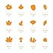 500PCS Thanksgiving Decorations Leaf Foam Stickers, Thanksgiving Decor Fall Maple Squirrels Acorns for Scrapbooking, Class, Placemats