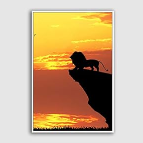Framed Canvas Home Artwork Decoration Silhouette Canvas Wall Art for Living Room, Bedroom - 16x24 inches