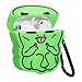 Mulafnxal Compatible with Airpods 1&2 Case,Silicone 3D Cute Fun Cartoon Funny Character Airpod Cover,Kawaii Fashion Cool Chic Design Skin,Shockproof Cases for Teens Girls Boys Air pods(Green Alien)