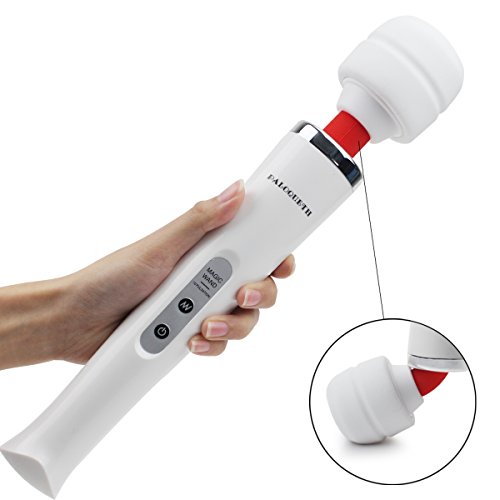Cordless Personal Wand Massager with 10 Powerful Vibration Patterns, PALOQUETH Rechargeable Handheld Massager Electric Wand Massage Stick for Deep Muscles Pain Relief