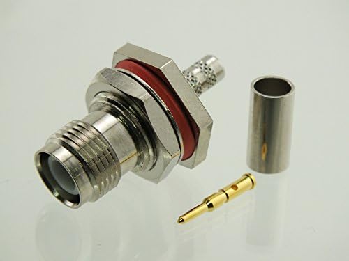 W5SWL Brand Premium Series TNC RP Female Bulkhead Crimp RF Radio Connector for RG-58 - by W5SWL Brand