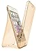 iPhone 7 Case, Bastex Slim Fit Front and Back Full Body Protective Crystal Two Pieces TPU Gold Transparent Bumper Case Cover for Apple iPhone 7