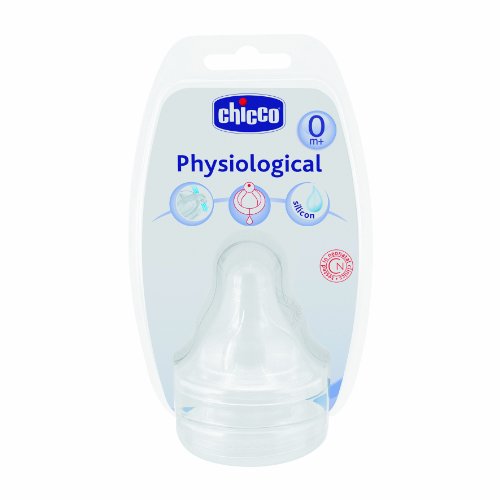 Chicco Pack of 2 Physiological Normal Flow Silicone Teats