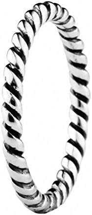 Changeable 925 Sterling Silver Women Stacking Ring (Intertwined) Size6,7,8,9