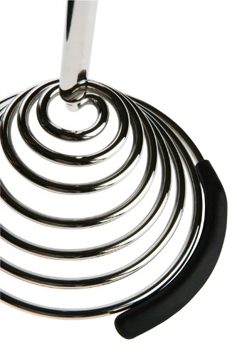 Dreamfarm Smood - One-Press Spring Coil Potato Masher with Silicone Pot Scraper (Black)