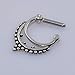 D&M Jewelry 4pcs Beaded 316L Stainless Steel Septum Clicker Mixed Mode Nose Ring 14G 16G