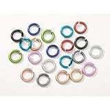 Bulk Buy: Darice DIY Crafts Chain Maille Aluminum Jump Rings Multi Color 7.25mm 600 Pieces BG1014
