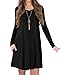 VIISHOW Women's Long Sleeve Casual Loose T-Shirt Dress