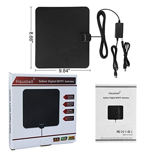 HAUSBELL HD Antenna for TV Indoor, Amplified HD Digital TV Antenna, Indoor TV Antenna, 50-80 Miles R - //coolthings.us