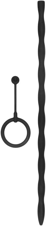 SHOTS Silicone Plug and Cock Ring Set, Urethral Sounding, Black, 66 g