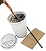 JUMBO Set of 110 - Paper Coffee Hot Cups, Travel Lids, Sleeves & Stirrers -12oz / 360ml - WHITE Paper Cups - to go Coffee Cups, Disposable Travel Mug & Cover Hot/Cold Coffee, Tea & Chocolate, Hot Coco