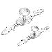 Crystal Drawer Handles, 5 Packs Modern Drawer Pulls, Glass Cabinet Knobs, Clear Knobs for Dressers, for Home, Office, Cabinet, Cupboard DIY (Small)