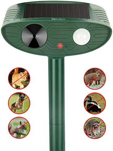 Redeo Ultrasonic Animal Repeller Outdoor Solar Powered with Motion Sensor Cat Dog Deer Bird Repellent Control Garden Chaser Device