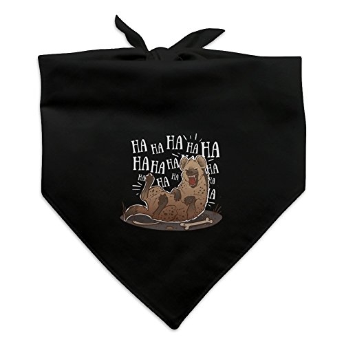 Laughing Hyena Dog Pet Bandana - Black