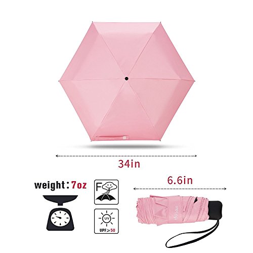 image for Fidus Mini Compact Sun&Rain Travel Umbrella - Lightweight Portable