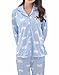 MyFav Big Girls Cute Moustache Printed Pajama Set Novel Cloud Winter Sleepwear