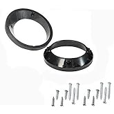 Custom Install Parts Speaker Adapter Rings, Pair, 5.25 to 6.5-Inch | Compatible with Harley Electra Glide FLHT FLHTC FLHX and Road King