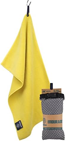 Biospired Endurance Pack Quick Drying Microfiber Camp & Gym Towel with Snap Loop/Carry Pouch