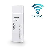 SeoJack AC1200 Dual Band(5GHz and 2.4GHz) Wireless USB WiFi Adapter,For Device of Windows XP / Vista / 7 / 8 / 8.1 / 10 (32/64bits) MAC OS X 10.11.X / 10.10.X / 10.9.X / 10.8.X /10.7.X