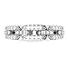 Metal Factory Sz 5 Sterling Silver Cubic Zirconia Chain Link CZ Band Ring