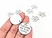 Yansanido Pack of 10 Alloy Silver ''your first breath took mine away'' Round DIY Antique Message Charms Pendant for Making Bracelet and Necklace (your first breath took mine away)