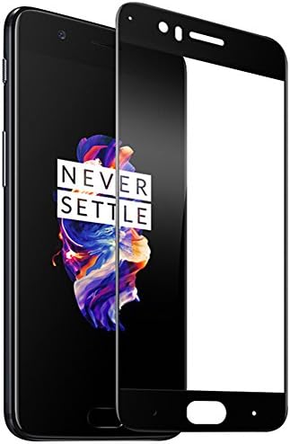 OnePlus 5 Screen Protector, AMACASE Full Coverage Tempered Glass Screen Protector[REAL 3D][9H Hardness][Anti-Scratch] [HD Clear] For Oneplus 5 -Black