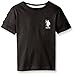 U.S. Polo Assn. Little Boys' Solid V-Neck T-Shirt, Black/White, 5/6