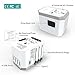 Universal Travel Adapter, Tesyker International Power Adapter Universal Adapter with High Speed 5.6A 4 USB Ports, 3.0A Type C AC Outlet Travel Plug Adapter for US UK EU AUS JPN Laptop Cellphone(White)