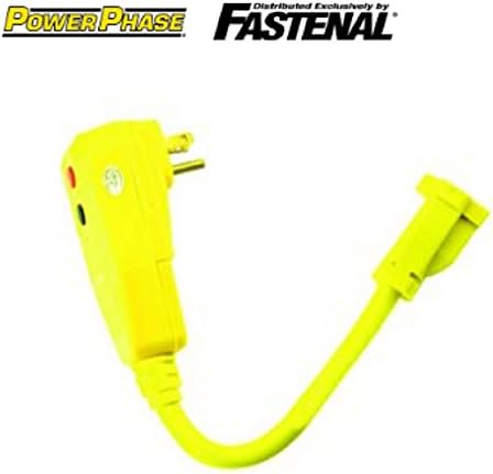 Fastenal 0727566 PowerPhase Right Angle GFCI 9 Inch Pigtail Power Plug Adapter