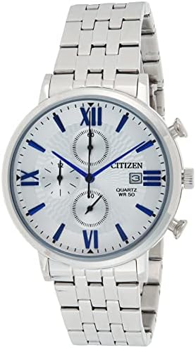 CITIZEN Mens Quartz Watch, Chronograph Display and Stainless Steel