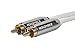 Monoprice Audio Cable - 6 Feet - White | Stereo Male to RCA Stereo Male Gold Plated Cable for Mobile