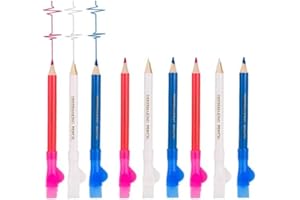 6Pcs Fabric Pencils Water Soluble Pen Tailor Mark Chalk with Brush Cap,Tailors Chalk,Sewing Mark Chalk Pencil Sewing Fabric P