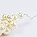 Jane Stone Fashion Statement Bib Sliver Tone Chain Beads Necklace Wedding White Jewelry
