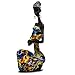 Statue African Figurine Sculpture Colorful Dress Holding Baby Lady Figurine Statue Home Decor Collectible Art 15.5