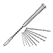 QST 10pc Spiral Hand Drill Semi Automatic Pin Vise keyless Chuck Manual Drilling Hole Twist Drill Bits Set for Woodworking Tool (Silver)
