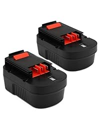 Creabest - Pack de 2 baterías de repuesto para Black & Decker 14,4 V, HPB14, FireStorm, HPB14, FSB14, FS140BX, A14, A144EX, A1714, BD1444L, 499936-34, 499936-35, HPD14K-2, CP14KB, HP146, Ni-MH