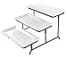 Tiered Serving Set - Thicker, Adjustable Sturdy Metal Rack - 3-Tier White Porcelain 12