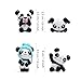 8 Pack Fridge Magnets Panda Refrigerator Office Magnets for Calendars Whiteboards Maps Resin Fun Decorative Decoration [Upgraded]