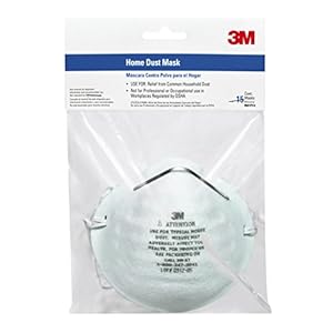 3M 8661PC1-15A Home Dust Mask, 15-Pack - Safety Masks