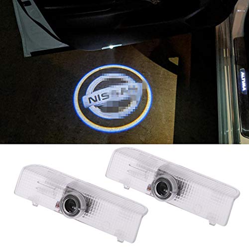 CHUNLING For Nissan Altima Car Door Lights Projector Shadow Ghost Lights Welcome Emblem Lamp For Nissan Altima/Armada/Maxima/Quest/Titan Accessories LED puddle Light Logo 3D Looking (2 Pack)