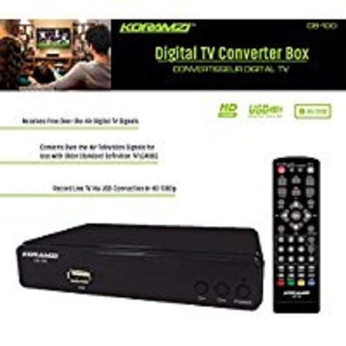KORAMZI CB-100 HDTV Digital TV Converter Box ATSC (Certified Refurbished)