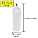 Belinlen 10 Pack 8-Ounce Plastic Squeeze Bottles with Red Tip Caps for Food, Crafts, Art, Multi Purpose
