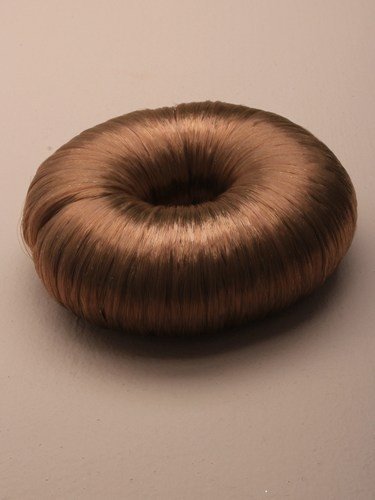 Faux Hair Ring Scrunchie 8x3cm Chunky Bun Scrunchie Light Brown