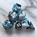Polyhedral 7-DND Dice Set, Gem Paleturquoise Dice Sets for RPG MTG Table Games Dice, D4 D6 D8 D102 D12 D20 of Paleturquoise Dice