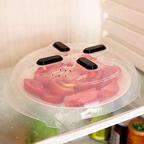 CLKJYF Microwave Cover for Food, Magnetic Microwave Splatter Guard Lid, Microwave Plate Cover with Steam Vents, Cover for Food